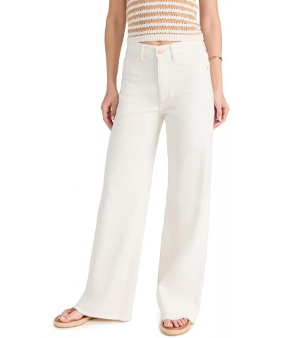 Women's Hepburn Wide Leg High Rise Jeans, Eggshell, Off White, 30 $65.28 Jeans