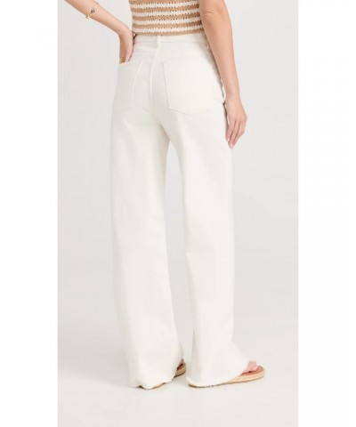 Women's Hepburn Wide Leg High Rise Jeans, Eggshell, Off White, 30 $65.28 Jeans