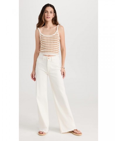 Women's Hepburn Wide Leg High Rise Jeans, Eggshell, Off White, 30 $65.28 Jeans