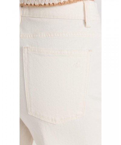 Women's Hepburn Wide Leg High Rise Jeans, Eggshell, Off White, 30 $65.28 Jeans