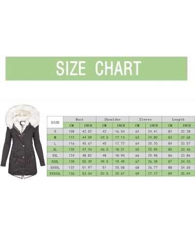 Womens Hooded Coat Thicken Fleece Lined Parkas Overcoat Long Coat Women's Coats & Jackets Ladies Coats Outwear C-wine $16.12 ...