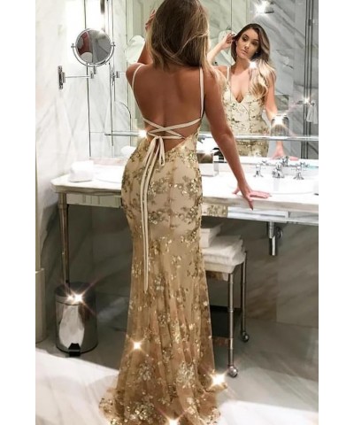 Sparkly Sequin Prom Dresses Long Bodycon Mermaid Formal Dress Evening Party Gowns with Slit Peacock $38.24 Dresses