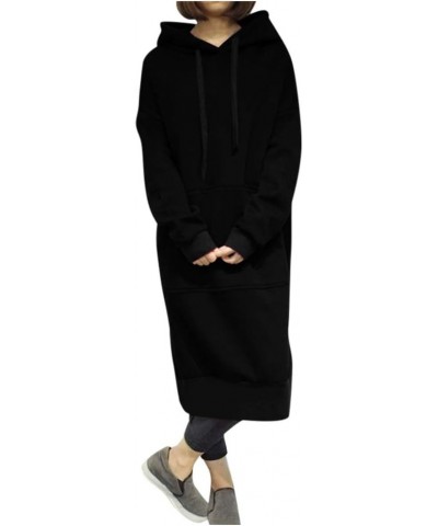 Women Winter Warm Hooded Hoodie Baggy Pullover Oversize Sweatshirt Long Dress Womens Hooded Sweatshirts Pullover Black $9.84 ...