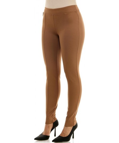 Women's Pull on Ankle Pant with Metal Tab Pecan $15.46 Pants