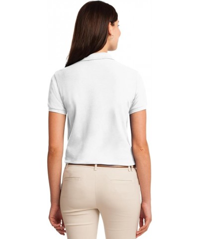 Ladies Silk Touch Polo. L500 White $11.05 Shirts