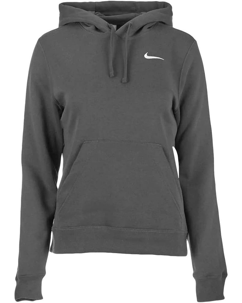 Womens Pullover Fleece Hoodie Dark Grey/White $23.65 Activewear