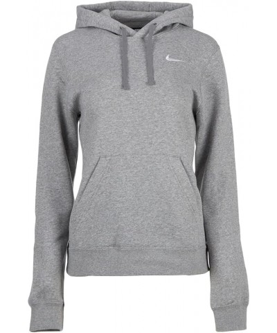 Womens Pullover Fleece Hoodie Dark Grey/White $23.65 Activewear