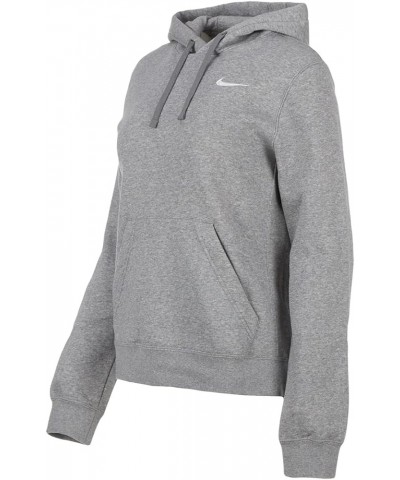 Womens Pullover Fleece Hoodie Dark Grey/White $23.65 Activewear