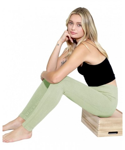 Women Seamless Vintage Hybrid Leggings, One Size Vintage Basil $9.87 Leggings