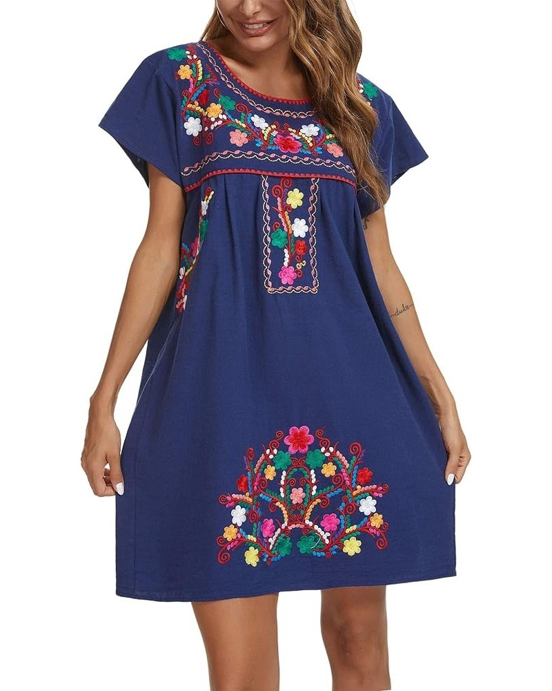 Women Mexican Embroidered Dress Short Sleeve 224sbl $14.00 Dresses