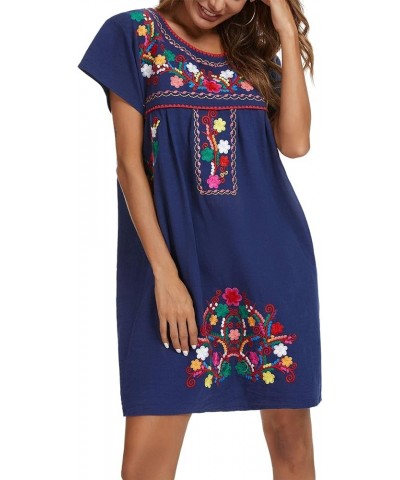 Women Mexican Embroidered Dress Short Sleeve 224sbl $14.00 Dresses