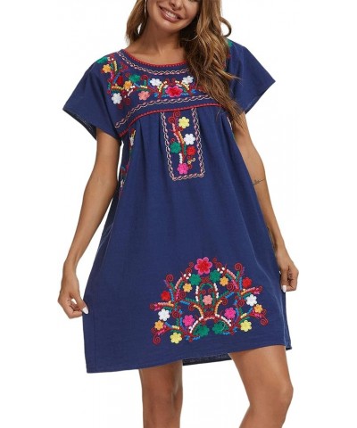 Women Mexican Embroidered Dress Short Sleeve 224sbl $14.00 Dresses