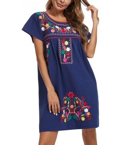 Women Mexican Embroidered Dress Short Sleeve 224sbl $14.00 Dresses