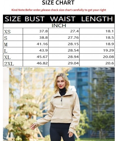 Spring Outfits for Women 2024 Athletic Fashion Sweatshirt Fleece Lined half Zip Pullover Thumb Hole Workout Tops Apricot $17....