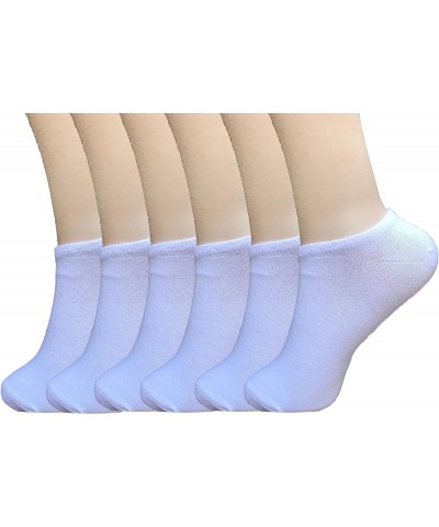 Unisex Soft Cotton Thin Low Cut Comfortable Ankle Socks That Stay Up For Women and Men White 12 $7.79 Activewear