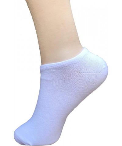 Unisex Soft Cotton Thin Low Cut Comfortable Ankle Socks That Stay Up For Women and Men White 12 $7.79 Activewear