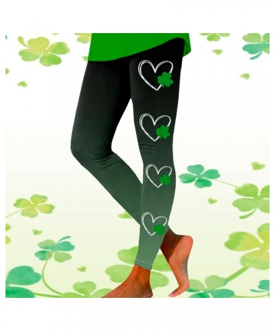 Holiday Printed Leggings Slim Tummy Control Summer Outfits High Waisted Green Pants for Running Cycling Yoga B1-ag $8.52 Acti...