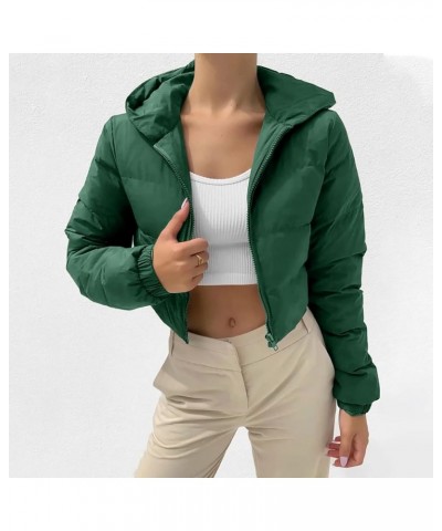 Puffer Jacket Short Simple Solid Color Hooded Hand Stuffed Cotton Jacket Women'S Wear Gn3 $13.39 Vests