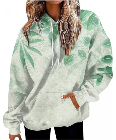 Oversized Sweatshirt For Women,Womens Floral Print Hoodies Long Sleeve Drawstring Hooded Pullover With Pocket 3-dark Green $1...