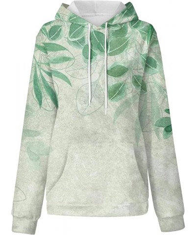 Oversized Sweatshirt For Women,Womens Floral Print Hoodies Long Sleeve Drawstring Hooded Pullover With Pocket 3-dark Green $1...