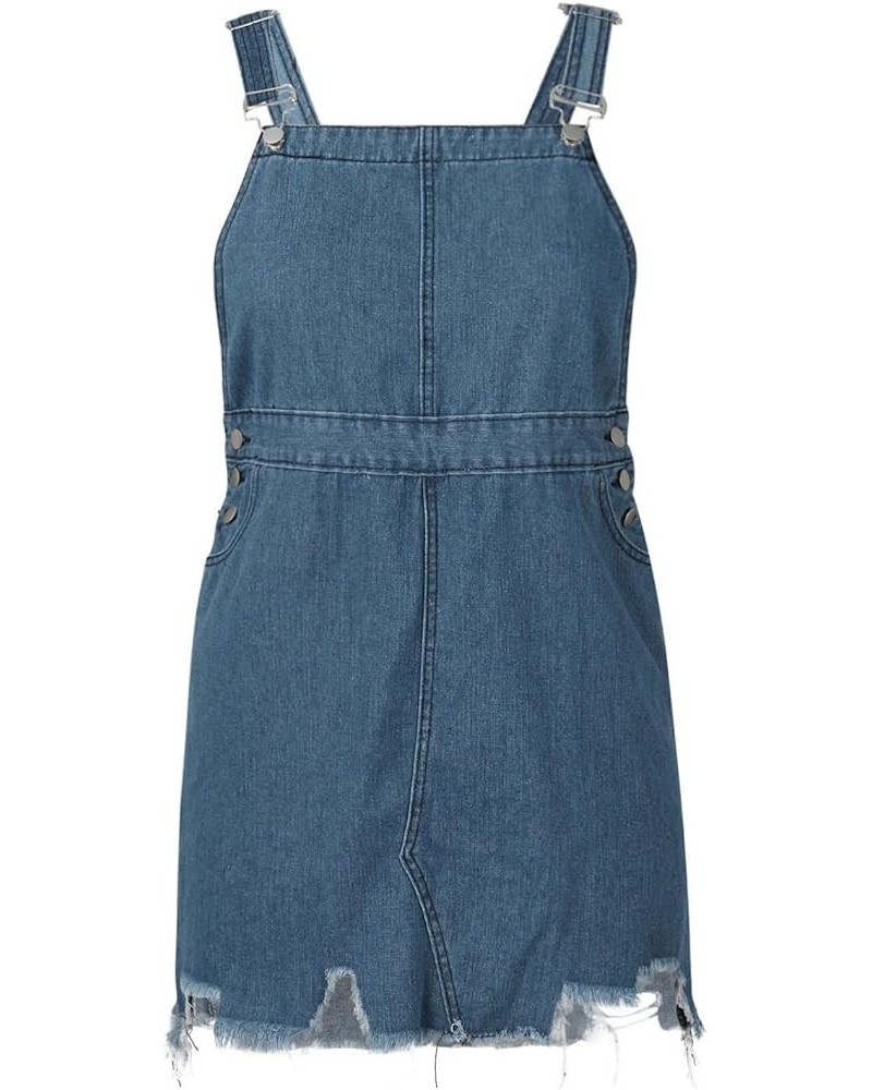 Denim Jumpsuit for Women Casual Sleeveless Adjustable Strap Short Jumpsuits Stretchy Baggy Bib Overalls Romper Dress A-gray $...