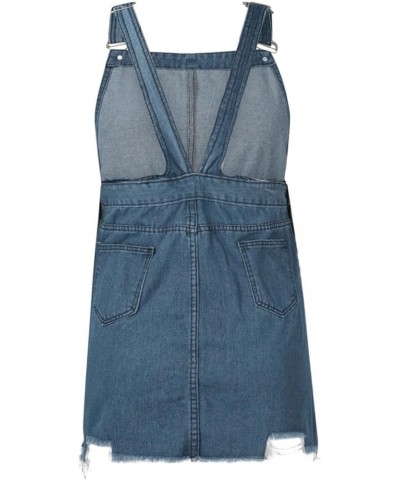 Denim Jumpsuit for Women Casual Sleeveless Adjustable Strap Short Jumpsuits Stretchy Baggy Bib Overalls Romper Dress A-gray $...