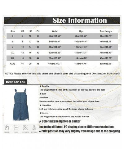 Denim Jumpsuit for Women Casual Sleeveless Adjustable Strap Short Jumpsuits Stretchy Baggy Bib Overalls Romper Dress A-gray $...