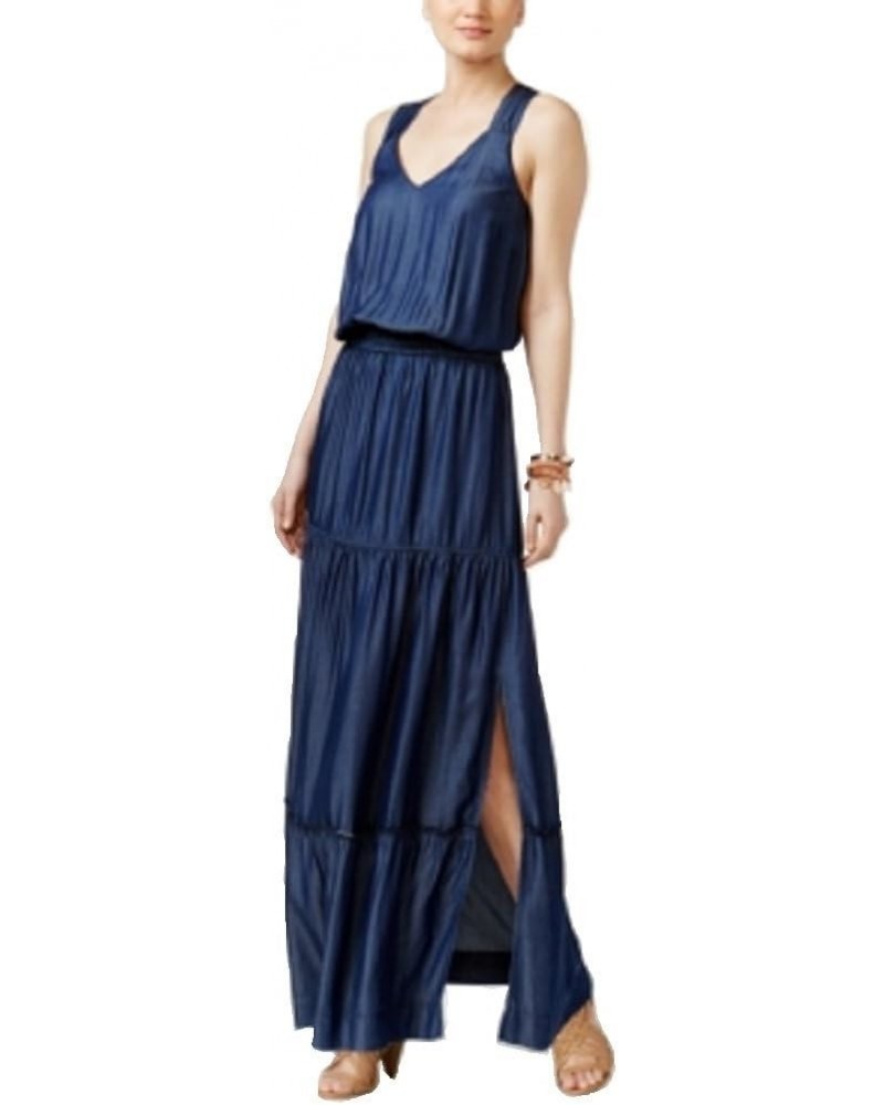 Lattice-Back Maxi Dress (Jive Wash, XL) $40.31 Dresses