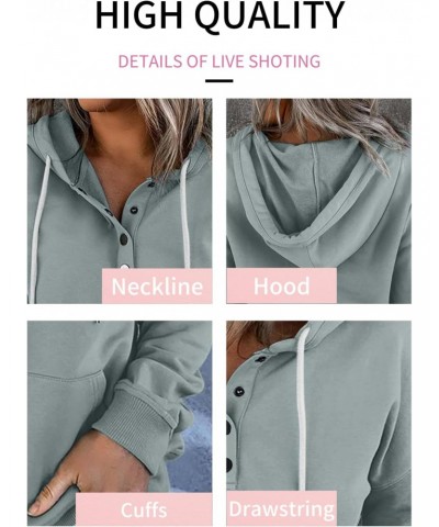 Womens Fashion Hoodie 2023 Button Collar Pullover Drawstring Hooded Sweatshirt Casual Long Sleeve Tops Fall Clothes $12.68 Ho...