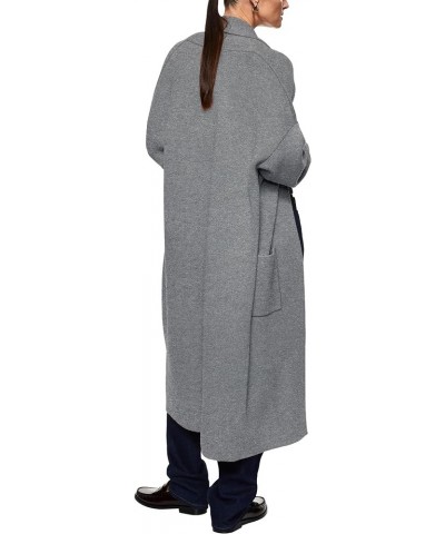 Womens Long Sleeve Maxi Cardigan Open Front Oversized Knitted Sweater Coat Casual Lapel Warm Overcoat with Pockets Stone Grey...