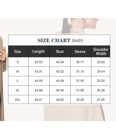 Womens Long Sleeve Maxi Cardigan Open Front Oversized Knitted Sweater Coat Casual Lapel Warm Overcoat with Pockets Stone Grey...