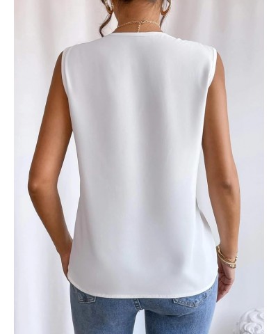 Womens Tank Tops, V Neck Tank Tops for Women Casual Summer, Loose Flowy Tank Tops for Women White $10.25 Tanks