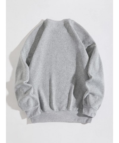 Women's Graphic Crewneck Long Sleeve Oversized Sweatshirt Pullover Tops Wilderness Grey $14.30 Hoodies & Sweatshirts