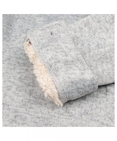 Womens Sherpa Lined Sweater Fleece Jacket with Hand Pockets Button Down Long Sleeve Shacket Shirt Jackets Grey Heather $17.63...