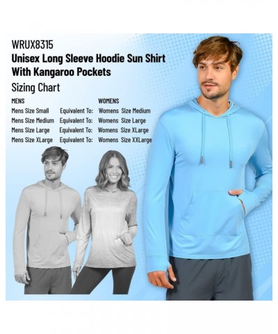 UV Protection Clothing For Men Hoodies Lightweight For Men Shirts Unisex Sun Shirt Sun Block Men Pool Clothing Royal $10.98 T...