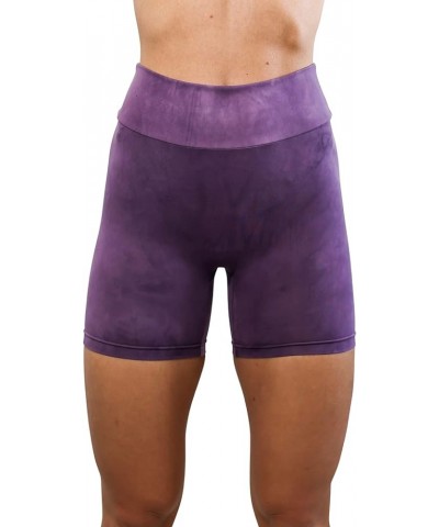 Daylan ATHLETICA Booty Scrunch Biker Shorts Purple Tie Dye $13.25 Activewear