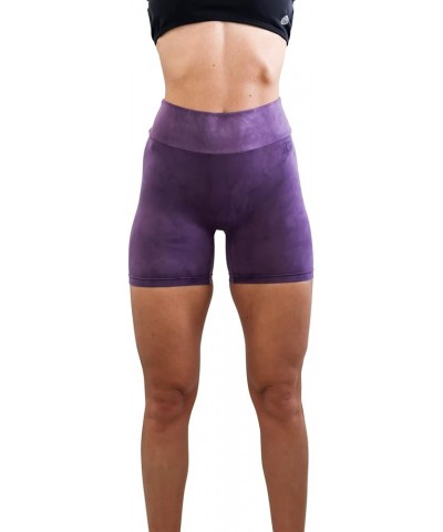 Daylan ATHLETICA Booty Scrunch Biker Shorts Purple Tie Dye $13.25 Activewear