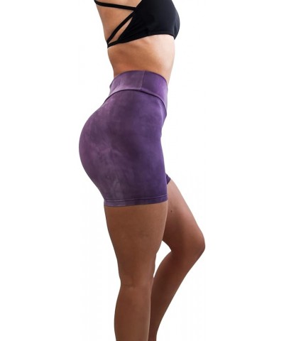 Daylan ATHLETICA Booty Scrunch Biker Shorts Purple Tie Dye $13.25 Activewear