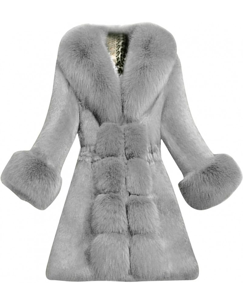 Best Women's Winter Coats for Extreme Cold Women Lady Winter Hooded Warm Outwear Coat Plush Jacket Overcoat Gifts B-grey $33....