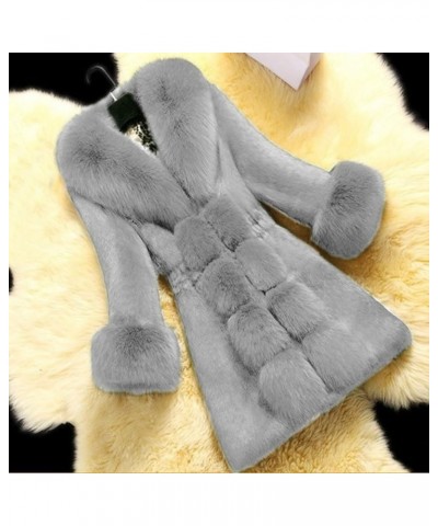 Best Women's Winter Coats for Extreme Cold Women Lady Winter Hooded Warm Outwear Coat Plush Jacket Overcoat Gifts B-grey $33....