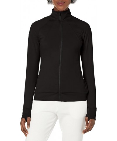 Women's Long Sleeve Zip Up Balance Jacket Deep Black $16.46 Jackets