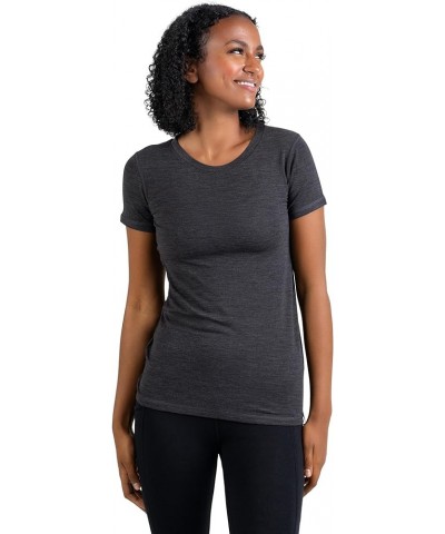 Super Soft Wicking Merino Wool Classic T Shirt Charcoal $35.00 Activewear