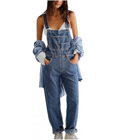 Overalls for Women Loose Fit Winter Warm Jumpsuits With Pockets Casual Plus Size Jumpsuit Wide Leg Party Rompers 09 Dark Blue...