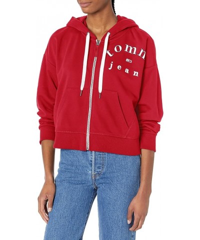 Women's Classic Zip Hoodie Fiery Scarlet $32.76 Hoodies & Sweatshirts