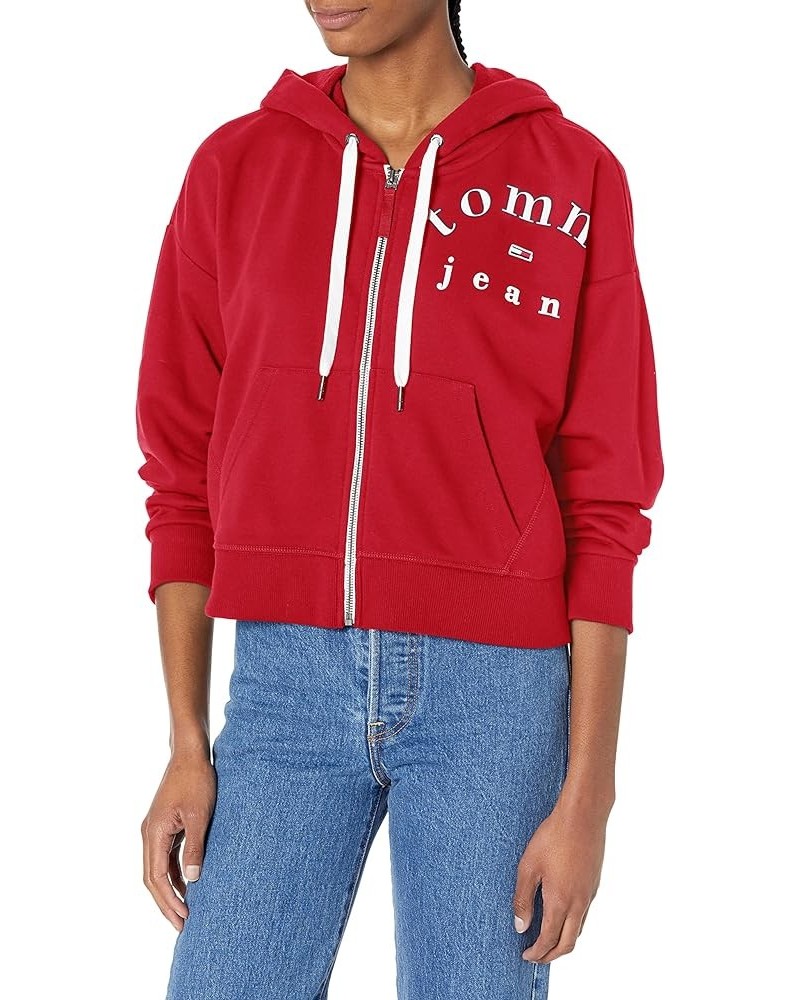 Women's Classic Zip Hoodie Fiery Scarlet $32.76 Hoodies & Sweatshirts