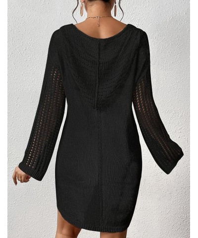 Crochet Coverups for Women Bathing Suit Cover Ups Short Beach Dress Swim Cover Up Black $18.47 Swimsuits