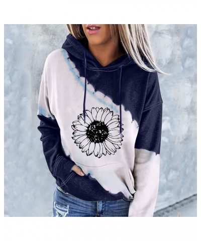 Hoodies for Women, Geometric Horse Print Aztec Pullover, Cowgirl Western Ethnic Style Printed Hooded Sweatshirt Blue $9.43 Ac...