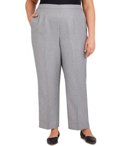 Women's Plus-Size Herringbone Texture Short Length Pant Silver Heather $19.72 Pants