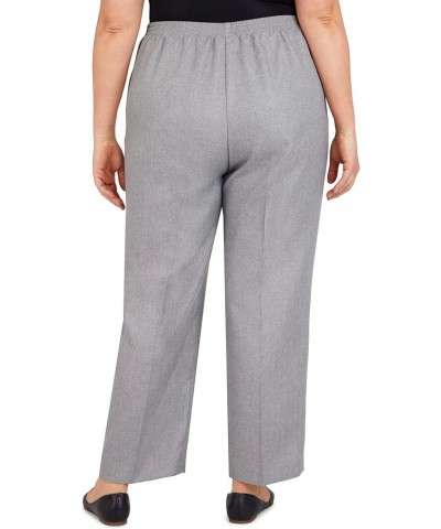 Women's Plus-Size Herringbone Texture Short Length Pant Silver Heather $19.72 Pants