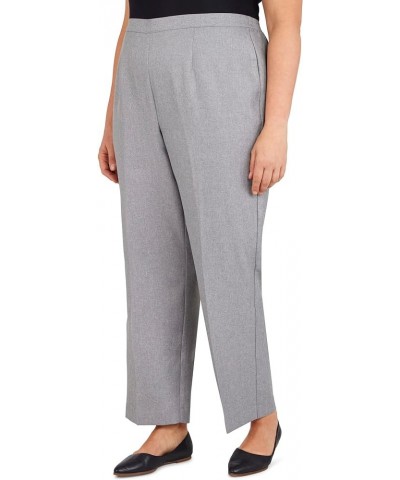 Women's Plus-Size Herringbone Texture Short Length Pant Silver Heather $19.72 Pants